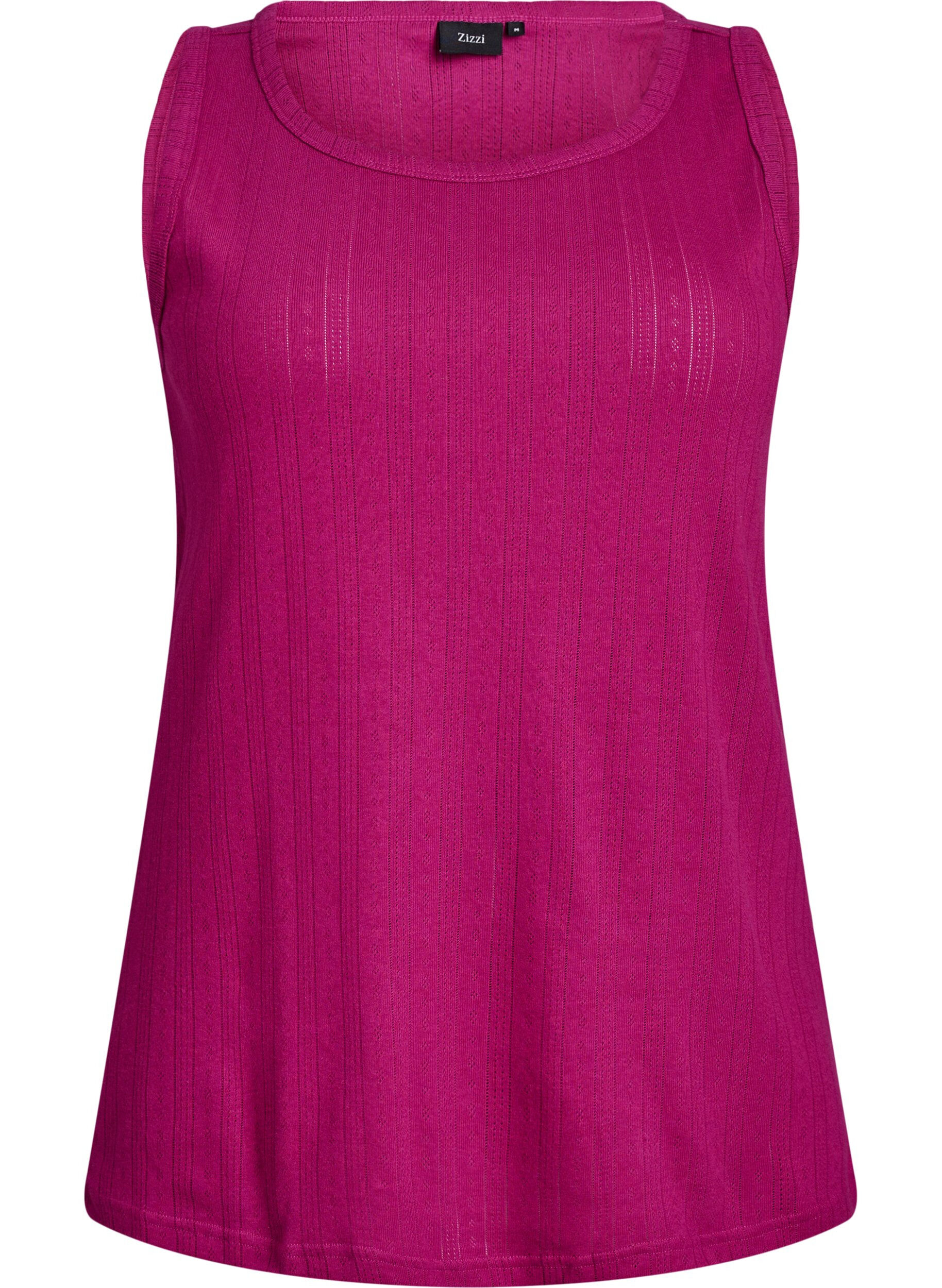 ZizziNattlinne i ekologisk bomull med texturerat m&ouml;nster, Rosa, Packshot image number 0