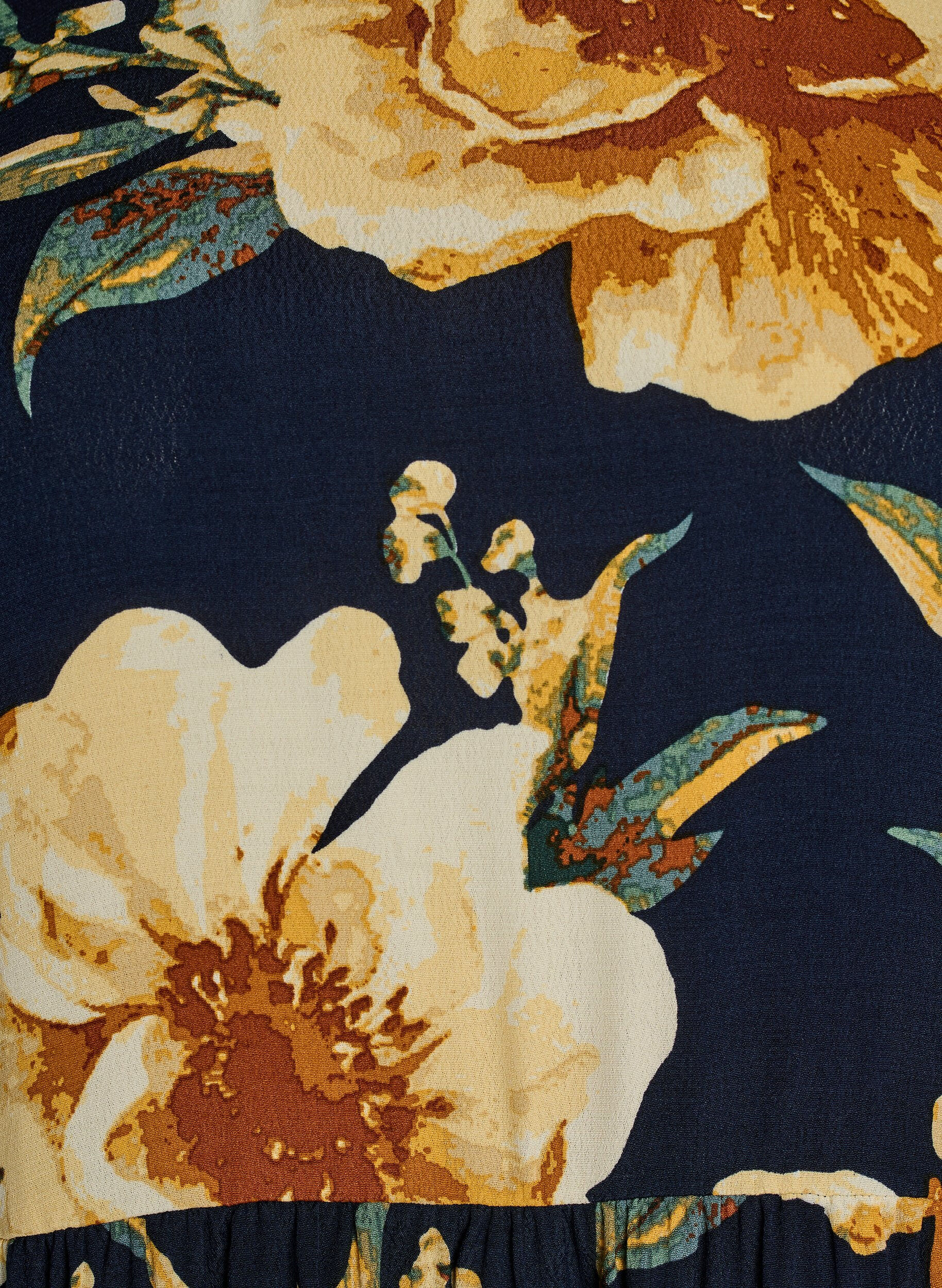 Zizzi L&aring;ng&auml;rmad tunika med sk&auml;rning, Bl&aring;, Packshot image number 2