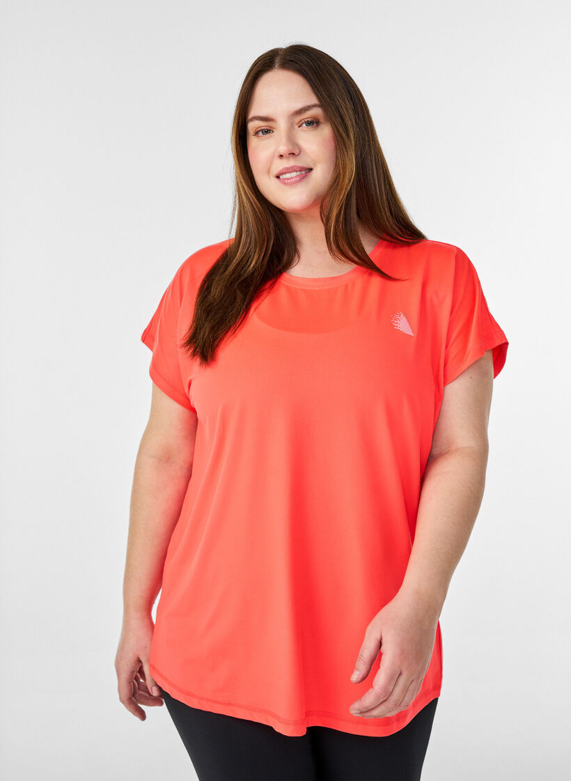 Enf&auml;rgad tr&auml;nings-T-shirt, Orange, Model image number 0
