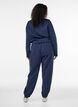 Sweatpants med h&ouml;g midja och dragsko, Bl&aring;, Model image number 1