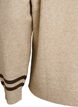Tr&ouml;ja med logga och kontrastr&auml;nder, Beige, Packshot image number 3