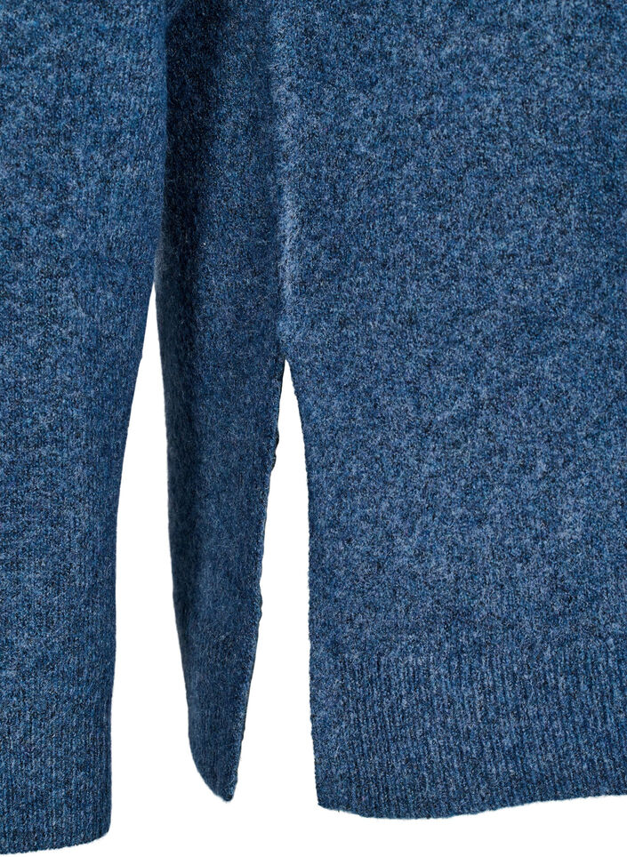 Stickad topp i ull med slitsar, Bering Sea Mel., Packshot image number 3