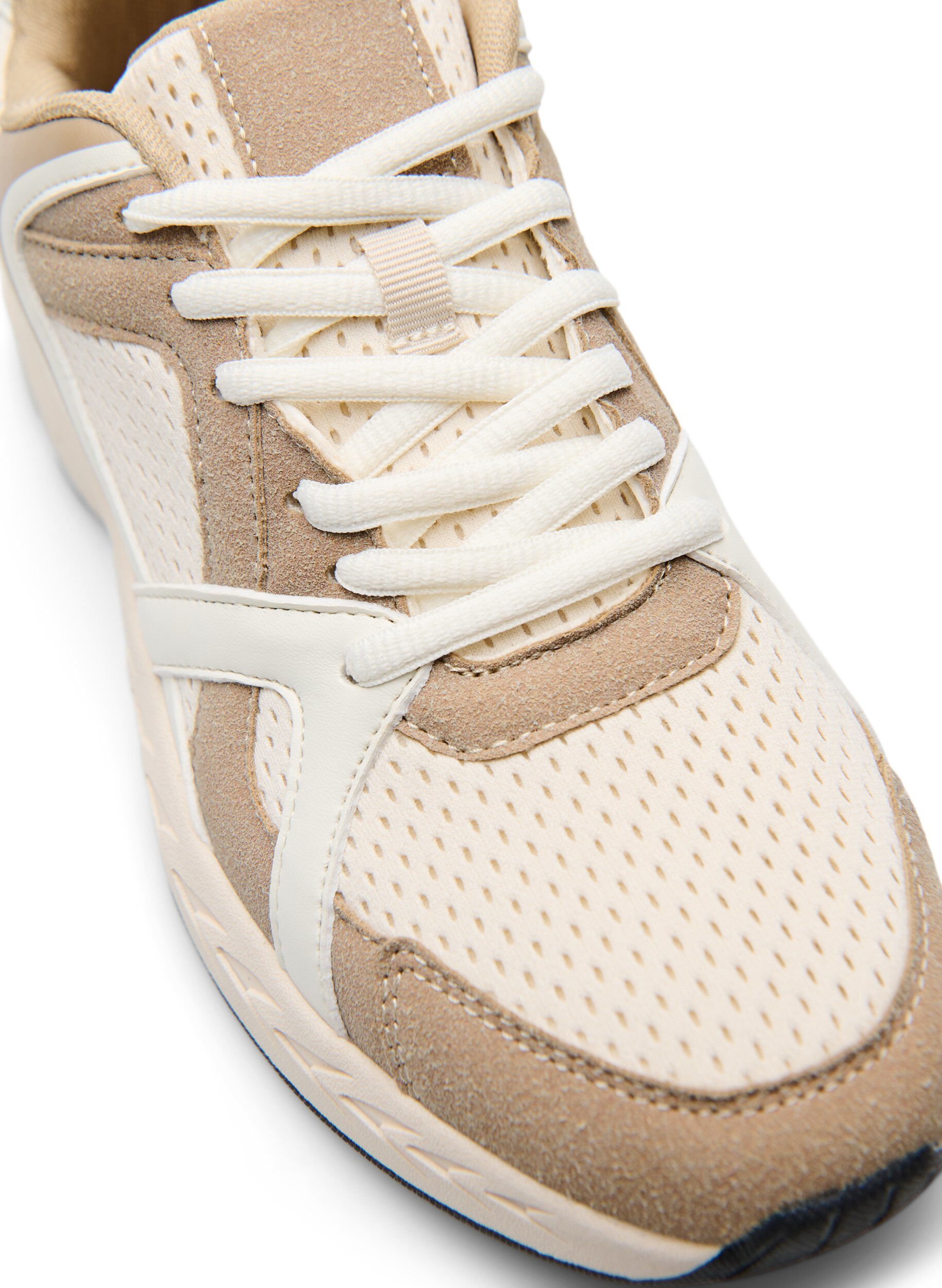 Zizzi Sportiga sneakers med mesh, Beige, Packshot image number 3
