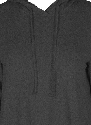 Långärmad klänning med huva, Dark Grey Melange, Packshot image number 2