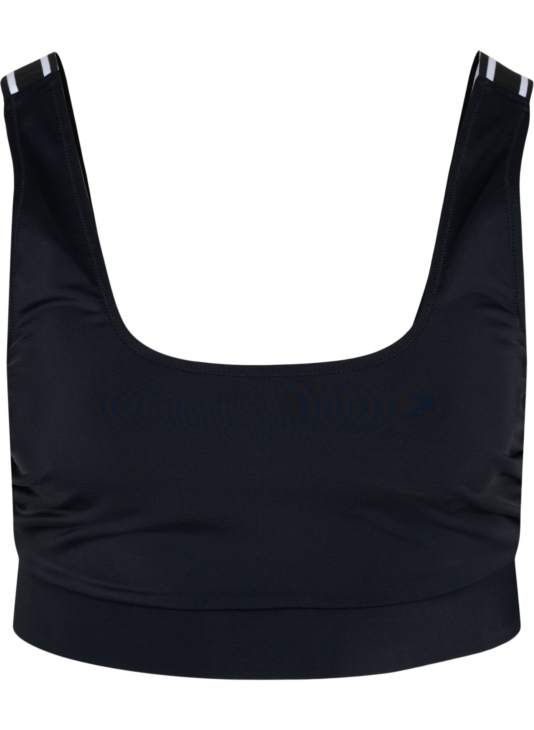 Zizzi Bikinitopp med randiga axelband, Black, Packshot image number 0