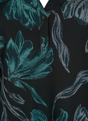 FLASH - Långärmad blus med tryck, Black Scarab Flower, Packshot image number 2