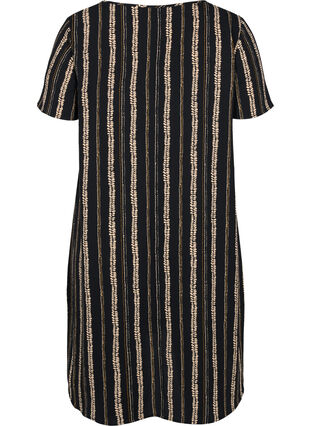 Mönstrad klänning med korta ärmar, Graphic Stripe, Packshot image number 1