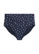 Bikinitrosa med h&ouml;g midja och prickigt m&ouml;nster, Svart, Packshot image number 0