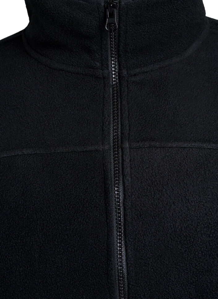 Fleecejacka med fickor, Svart, Packshot image number 2