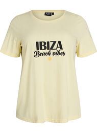 T-shirt med tryck, Gul