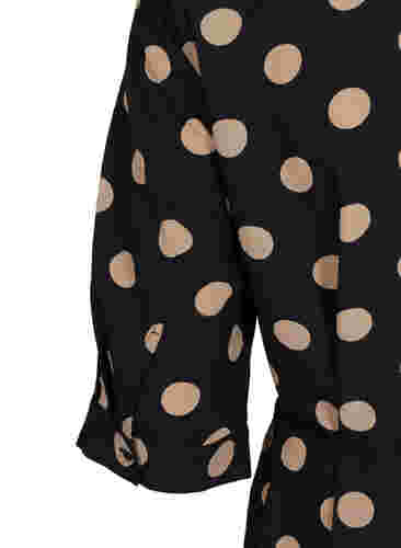 FLASH - Skjortklänning med tryck, Black Brown Dot, Packshot image number 3