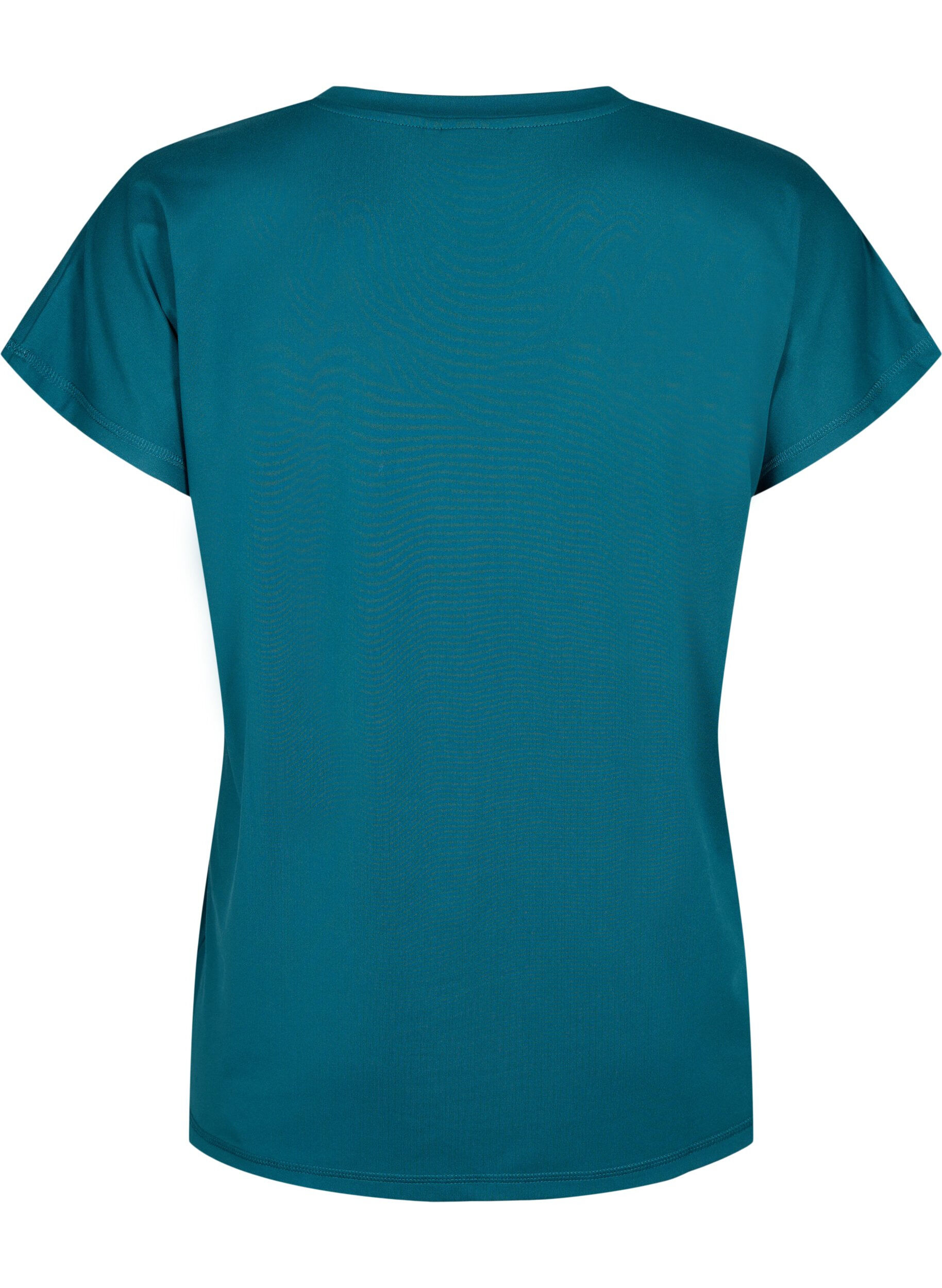 ZizziTr&auml;nings-t-shirt med v-ringning och l&ouml;s passform, Gr&ouml;n, Packshot image number 1