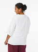 Skjortblus med v-ringning och 3/4-&auml;rm, Vanilla, Model image number 2