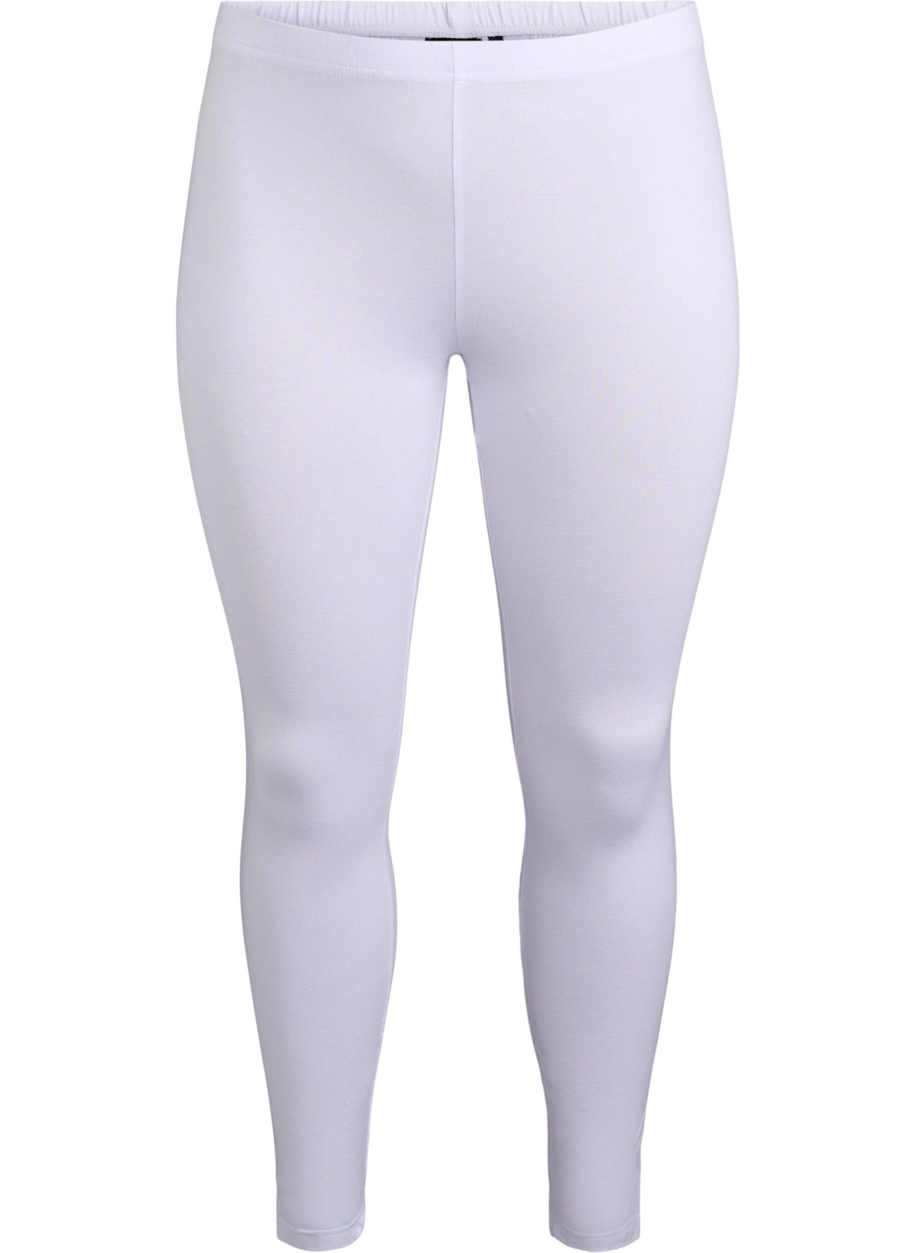 ZizziBasic leggings i viskos, Vit, Packshot image number 0
