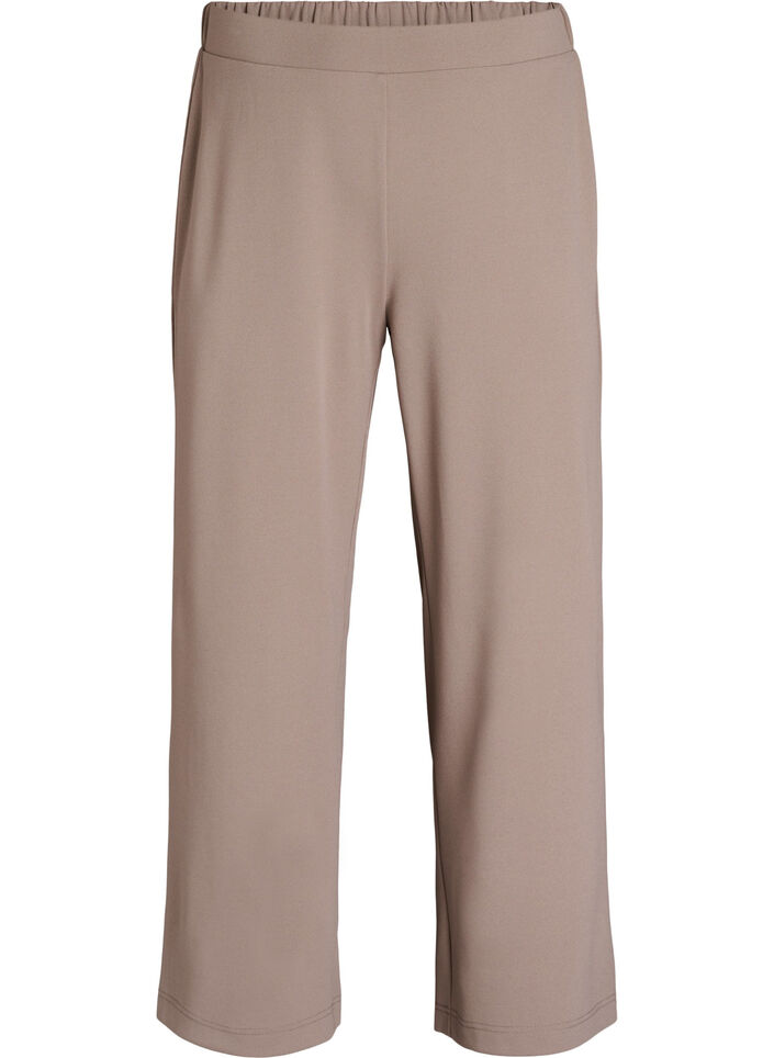 Byxor med vida ben, Beige, Packshot image number 0