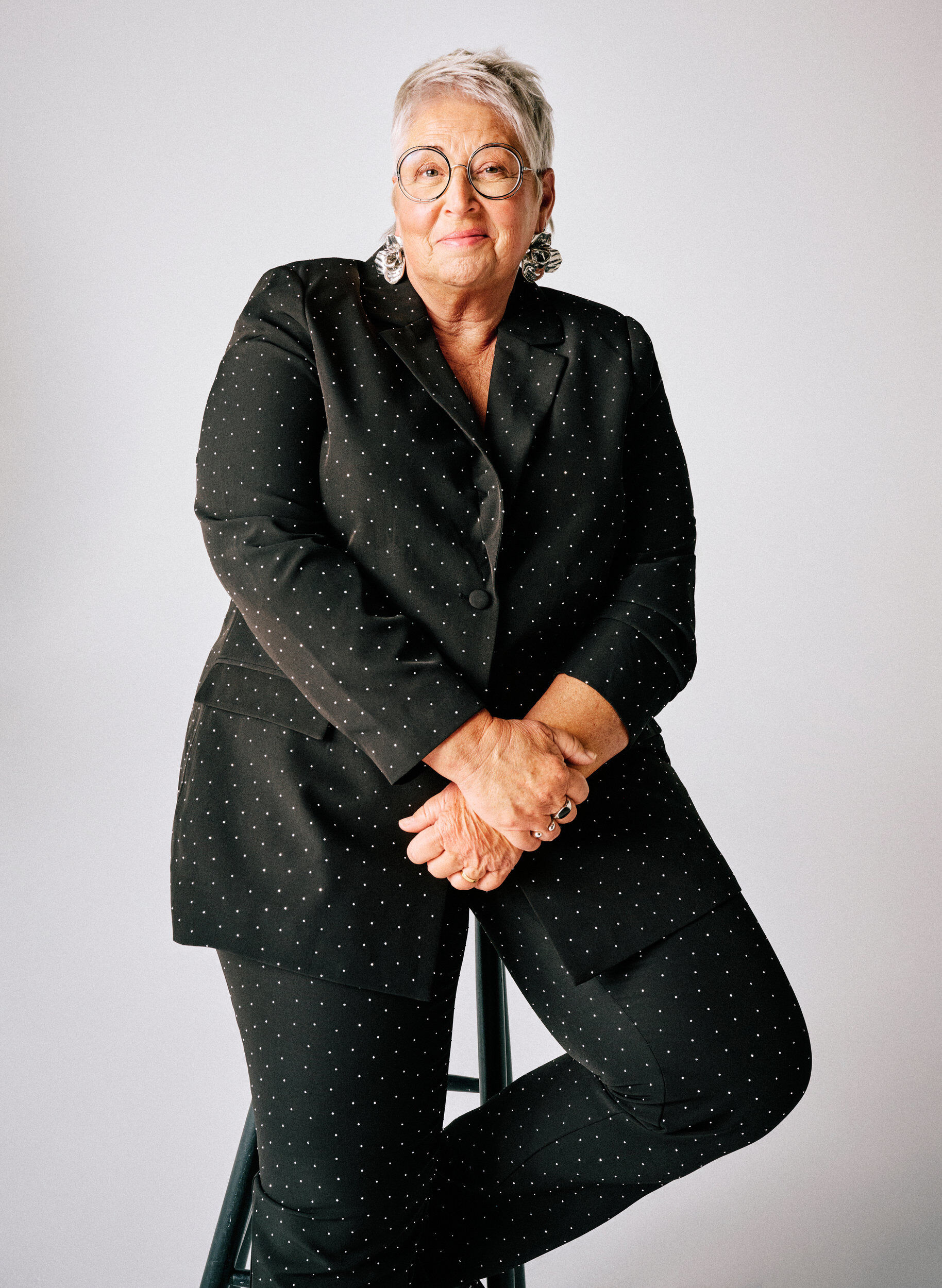 Zizzi Blazer med strasstenar, Svart, Image image number 0