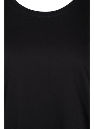 T-shirt med lös passform och ärmar som går till armbågen, Black, Packshot image number 2