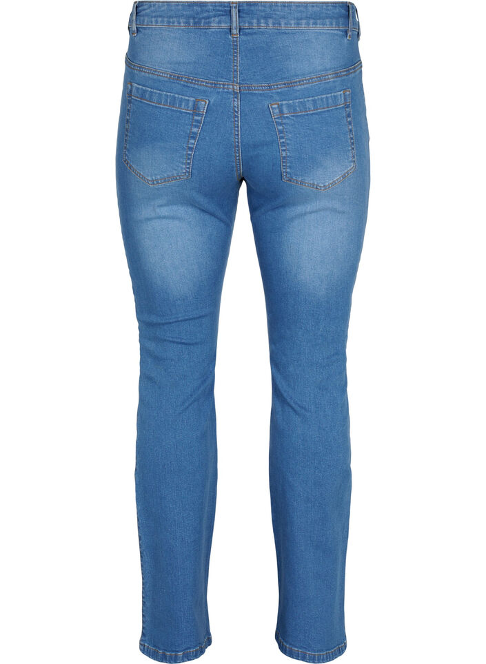 Ellen bootcut jeans med hög midja, Blå, Packshot image number 1