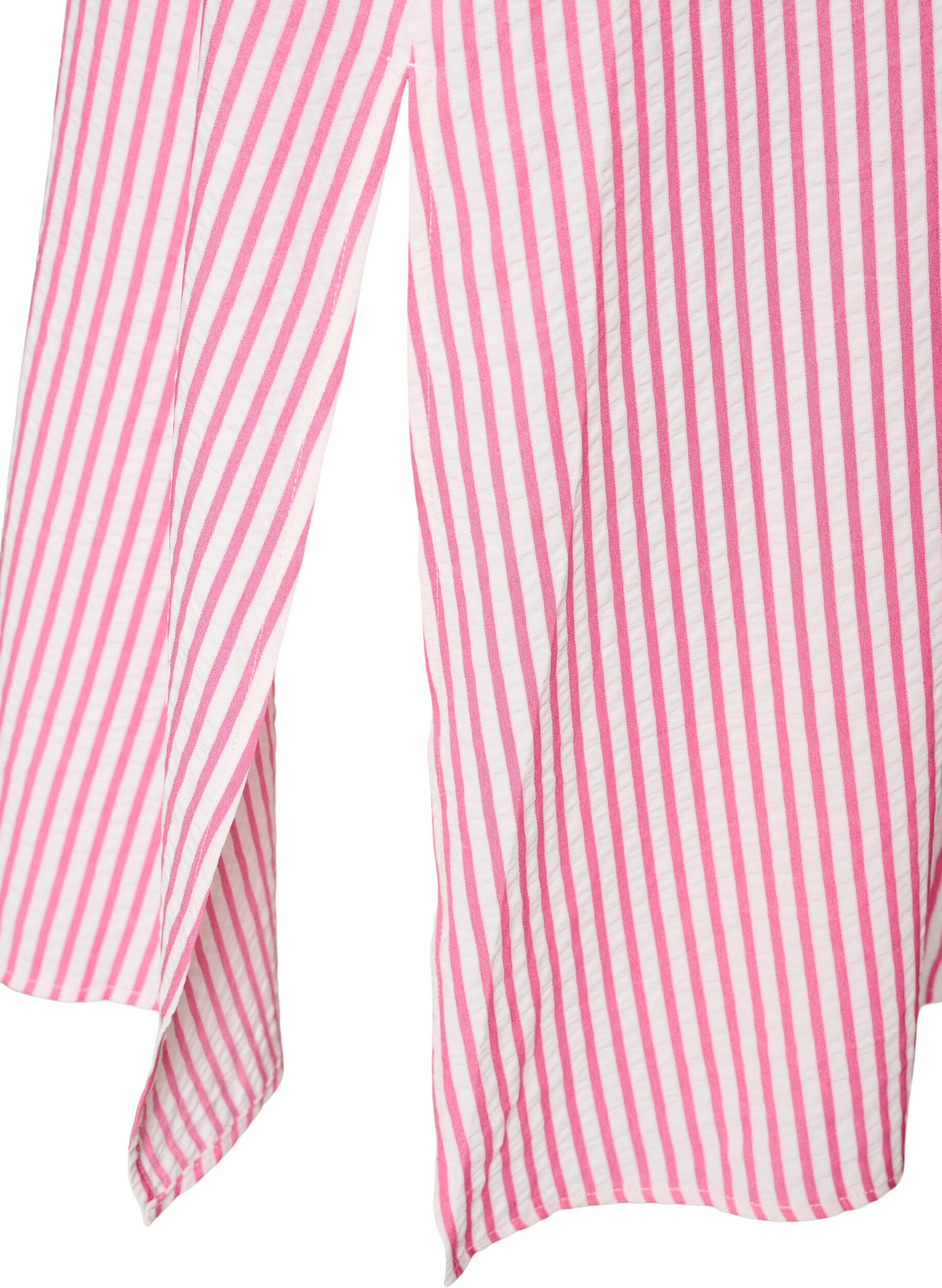 ZizziAnkell&aring;ng skjortkl&auml;nning med knytsk&auml;rp och r&auml;nder, Rosa, Packshot image number 3