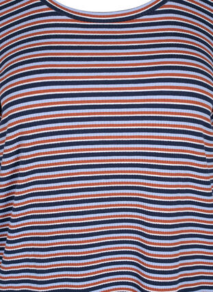 Randig tröja med långa ärmar, Mahogany/Navy Stripe, Packshot image number 2