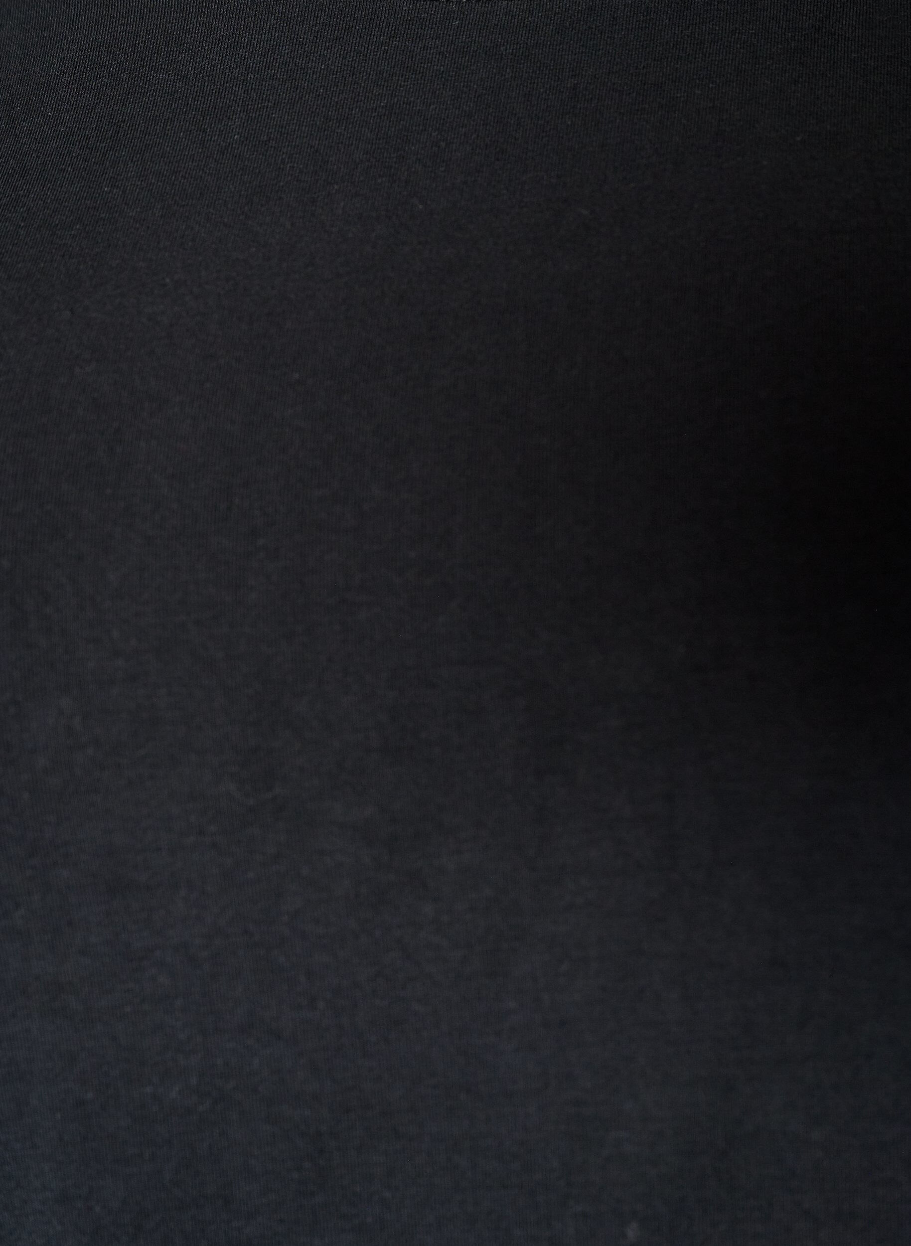 ZizziNatt-t-shirt i modal med kontrastband, Svart, Packshot image number 2