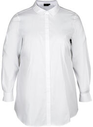 Långärmad skjorta i bomull, Bright White