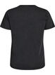 T-shirt i ekologisk bomull med rocktryck, Svart, Packshot image number 1