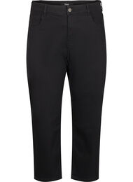 Croppade Vera-jeans med raka ben, Svart