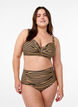 Bikinitrosa med h&ouml;g midja och r&auml;nder, Brun, Model image number 0
