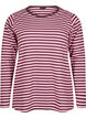 Randig blus med l&aring;nga &auml;rmar, Rosa, Packshot image number 0