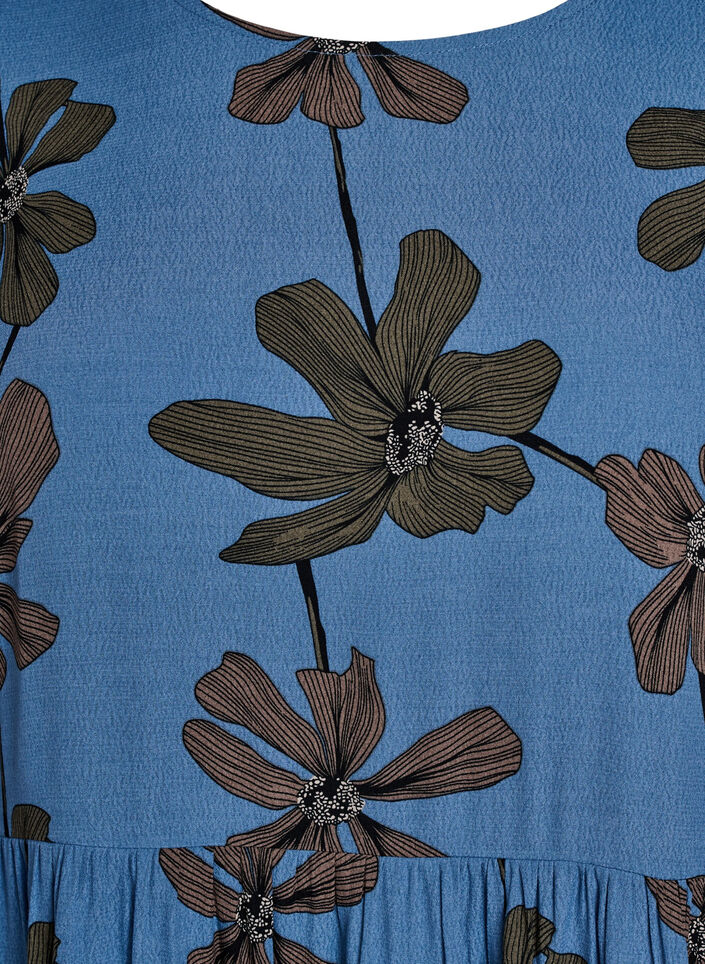 L&aring;ng&auml;rmad tunika med sk&auml;rning, Bl&aring;, Packshot image number 2