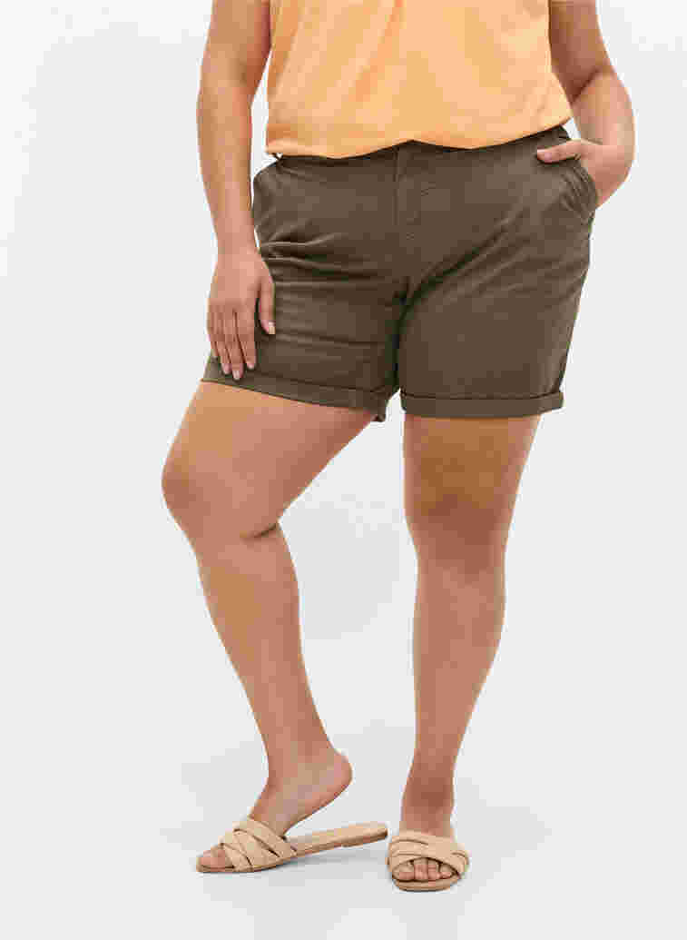 Shorts i bomull med fickor, Tarmac, Model image number 1