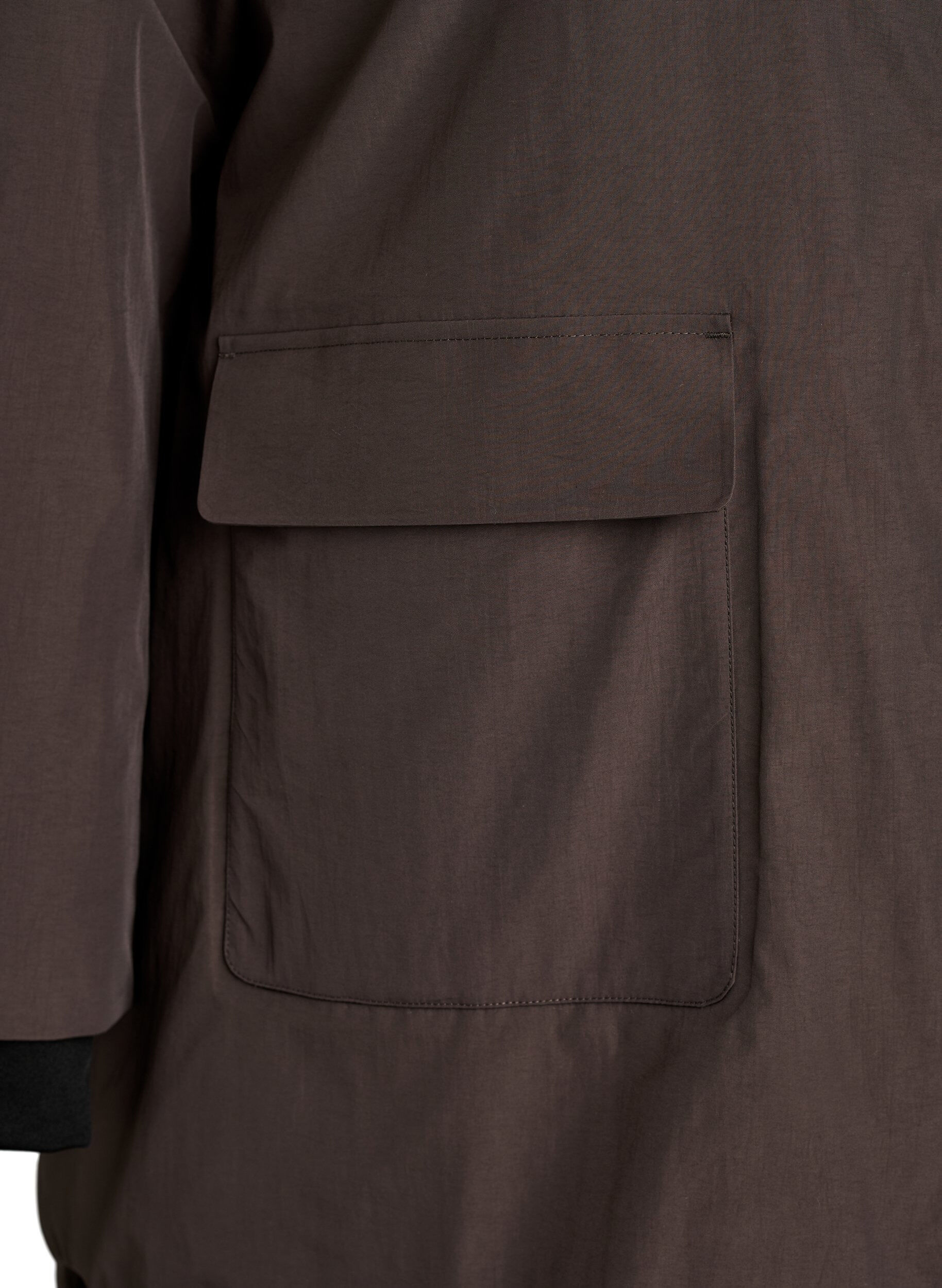 ZizziVattent&auml;t parkas med huva, Brun, Packshot image number 3