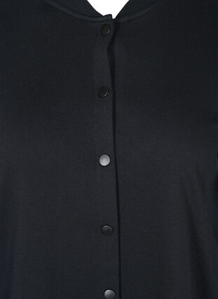 Sweatshirtjacka med knappar, Black, Packshot image number 2