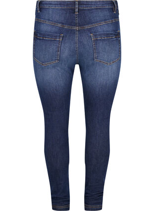 Super slim fit Amy jeans med hög midja, Dark blue, Packshot image number 1