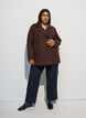 Kort kappa med dubbelkn&auml;ppt kn&auml;ppning, Brun, Model image number 1