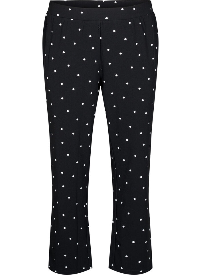 Byxor med rak passform, Svart, Packshot image number 0