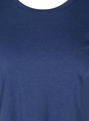 T-shirt i bomullsmix, Twilight Blue Mel., Packshot image number 2