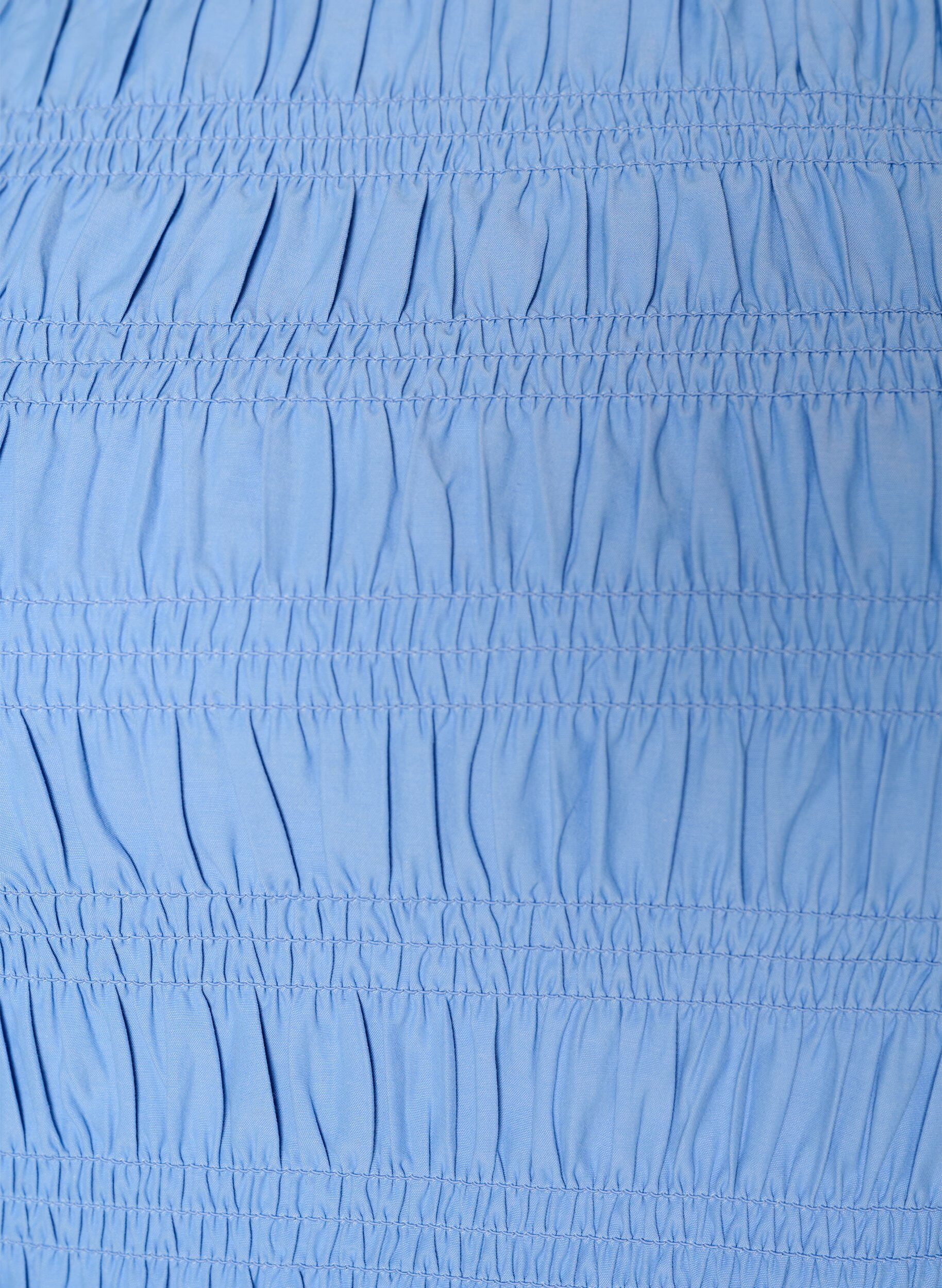 ZizziSmocktopp med b&aring;tringning och peplum, Bl&aring;, Packshot image number 2