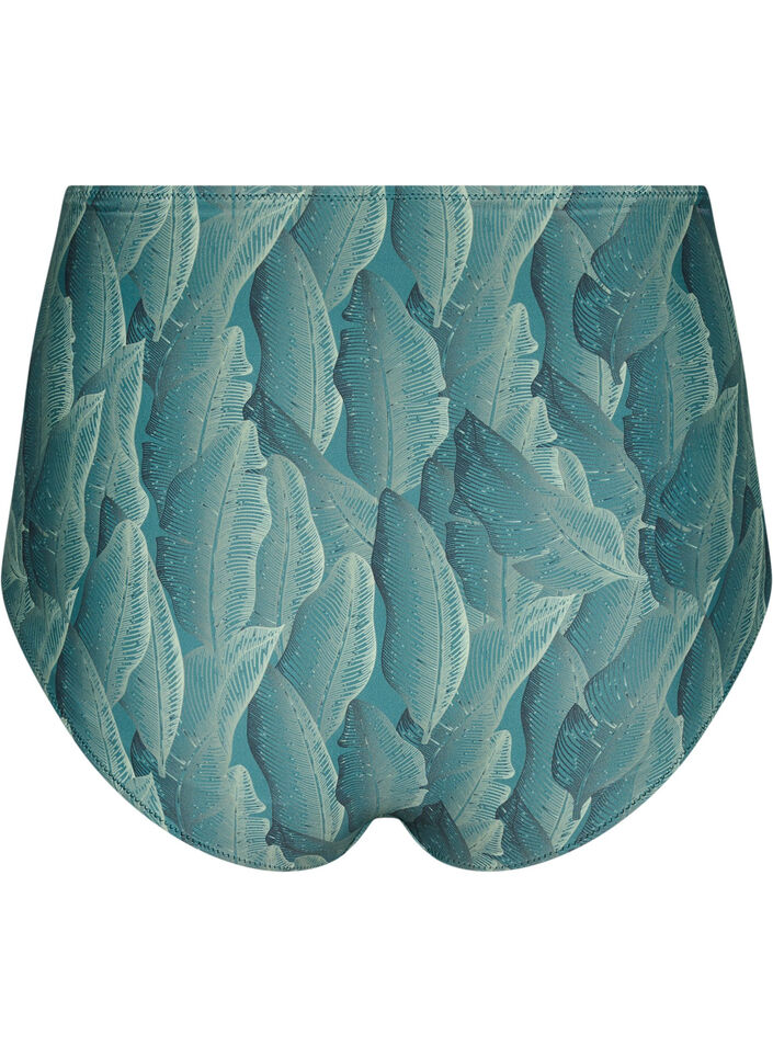 Bikinitrosa med m&ouml;nster och h&ouml;g midja, Gr&ouml;n, Packshot image number 1