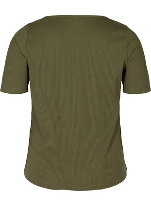 T-shirt med knappar, Ivy Green , Packshot image number 1