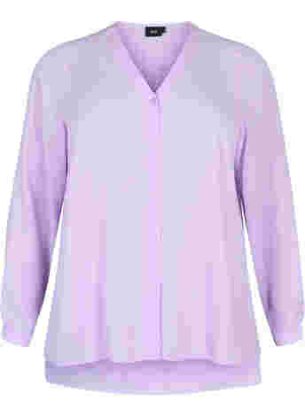 V-ringad skjorta med långa ärmar