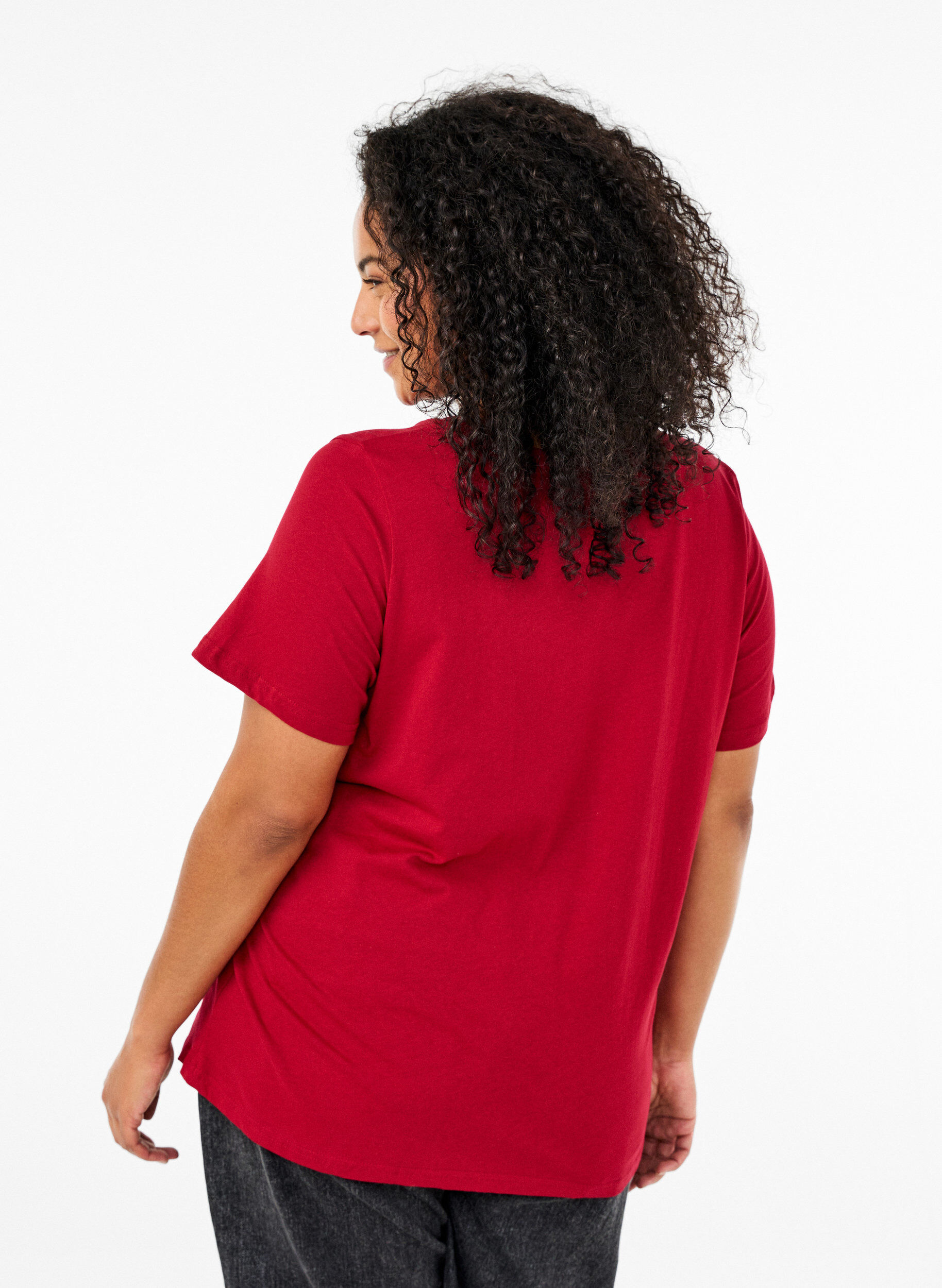 Zizzi Jul-t-shirtar i 100% bomull, Tango R.w.Candy Cane, Model image number 1