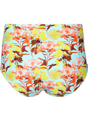 Mönstrad bikinitrosa med extra hög midja, Bright Flower, Packshot image number 1