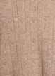 Kort&auml;rmad stickad blus med pointellem&ouml;nster, Beige, Packshot image number 2