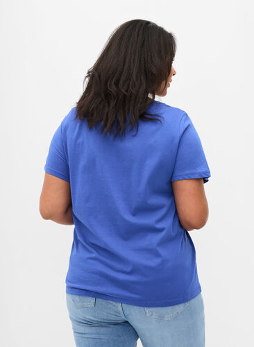 T-shirt i bomull med tryck, Dazzling Blue WAYS, Model image number 1