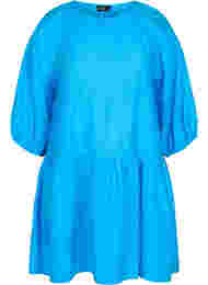 A-linjeformad tunika med 3/4-ärmar, Brilliant Blue
