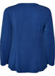 Blus i jersey med ribbad textur och a-linjeformad passform, Bl&aring;, Packshot image number 1