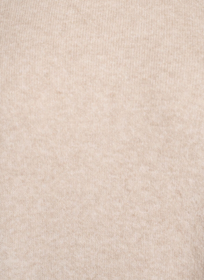 Kort &auml;rml&ouml;s stickad kl&auml;nning, Beige, Packshot image number 2