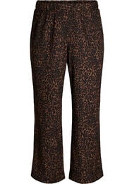 Byxor med v&aring;gig struktur, Brun